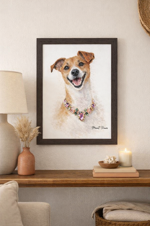 FRAMED Custom Dog Portrait